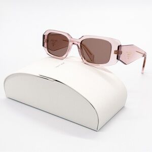 NEW PRADA SPR17W 19Q10D WOMEN SUNGLASSES PR 17WS 19Q10D PINK SQUARE PR17WS